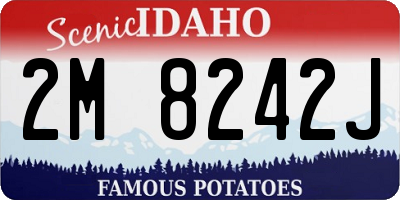 ID license plate 2M8242J