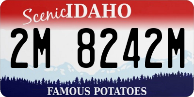 ID license plate 2M8242M