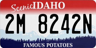 ID license plate 2M8242N