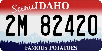 ID license plate 2M8242O