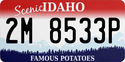 ID license plate 2M8533P