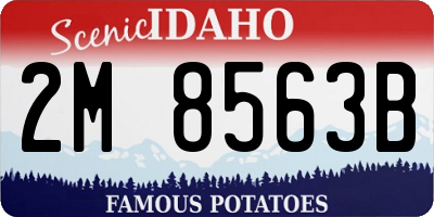 ID license plate 2M8563B
