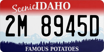 ID license plate 2M8945D