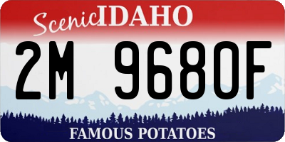 ID license plate 2M9680F