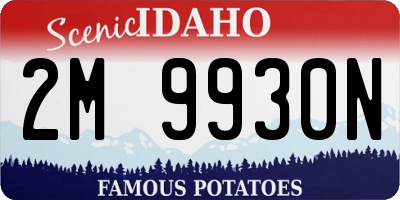 ID license plate 2M9930N