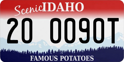 ID license plate 2O0090T