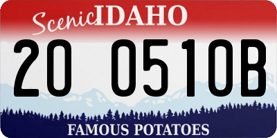 ID license plate 2O0510B