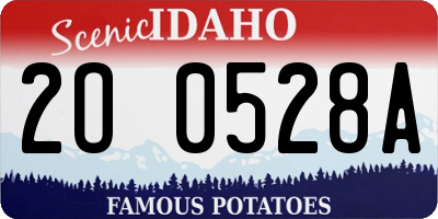 ID license plate 2O0528A