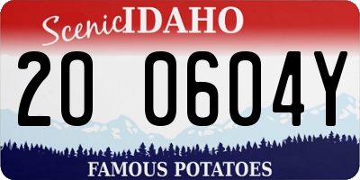 ID license plate 2O0604Y