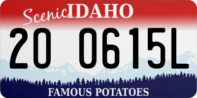 ID license plate 2O0615L