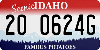 ID license plate 2O0624G