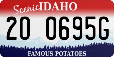 ID license plate 2O0695G