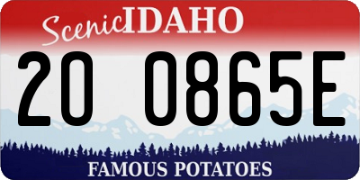 ID license plate 2O0865E