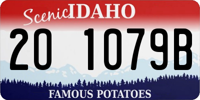 ID license plate 2O1079B