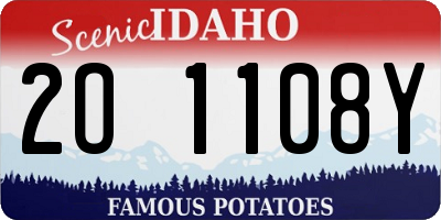 ID license plate 2O1108Y