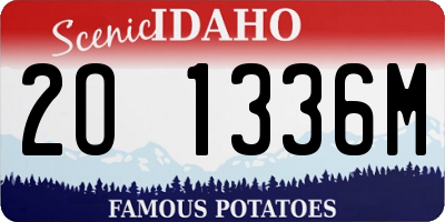 ID license plate 2O1336M