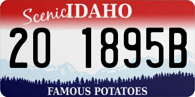 ID license plate 2O1895B