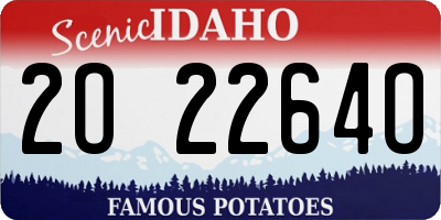 ID license plate 2O2264O