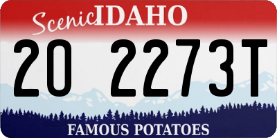 ID license plate 2O2273T