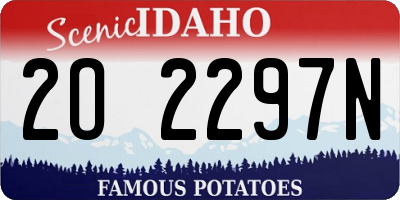 ID license plate 2O2297N