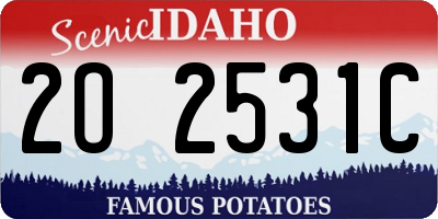 ID license plate 2O2531C