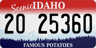 ID license plate 2O2536O