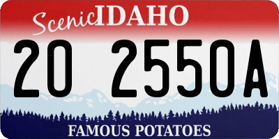 ID license plate 2O2550A