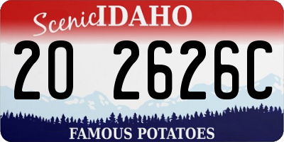 ID license plate 2O2626C