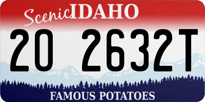 ID license plate 2O2632T