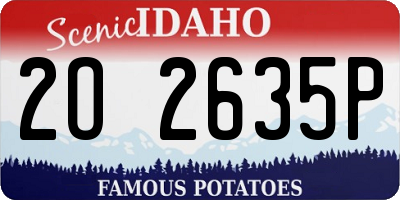 ID license plate 2O2635P