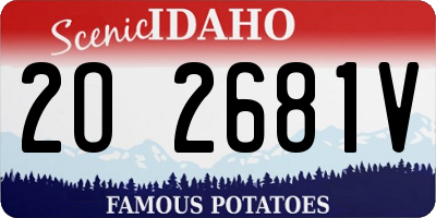 ID license plate 2O2681V