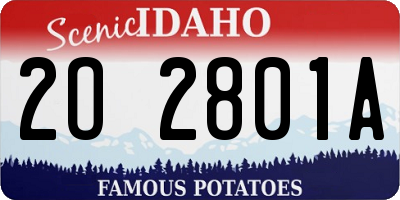 ID license plate 2O2801A
