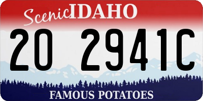ID license plate 2O2941C
