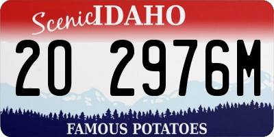 ID license plate 2O2976M