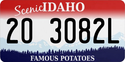 ID license plate 2O3082L