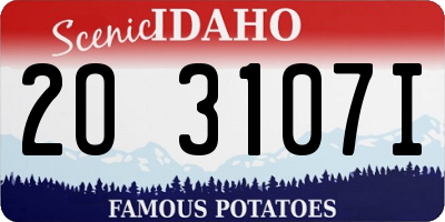 ID license plate 2O3107I