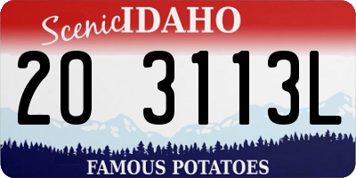 ID license plate 2O3113L