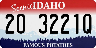 ID license plate 2O3221Q