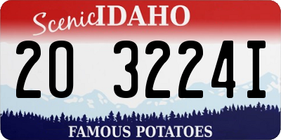 ID license plate 2O3224I