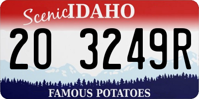 ID license plate 2O3249R