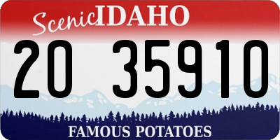 ID license plate 2O3591O