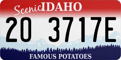 ID license plate 2O3717E