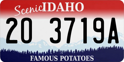 ID license plate 2O3719A