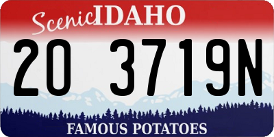 ID license plate 2O3719N
