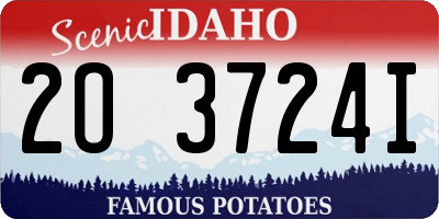 ID license plate 2O3724I