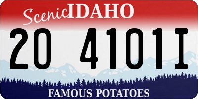 ID license plate 2O4101I