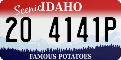 ID license plate 2O4141P