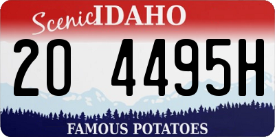 ID license plate 2O4495H