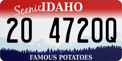 ID license plate 2O4720Q