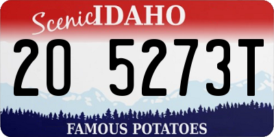 ID license plate 2O5273T